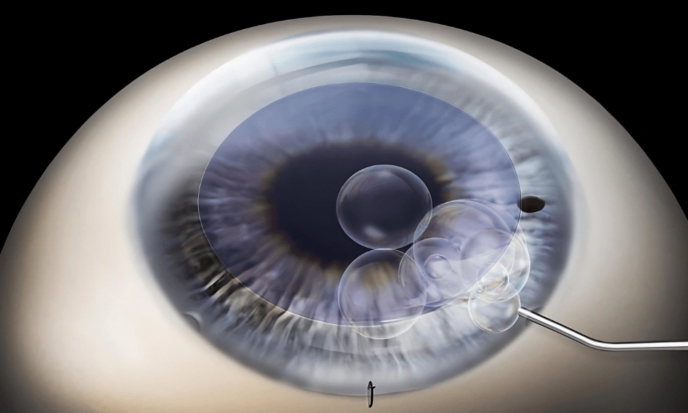 Endothelial keratoplasty procedure for treating damaged corneal endothelium